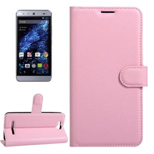 For BLU Energy X Litchi Texture Horizontal Flip Leather Case with Magnetic Buckle & Holder & Card Slots & Wallet(Pink)