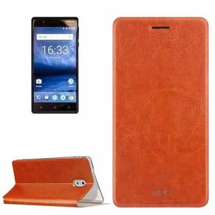 MOFI for Nokia 3 Crazy Horse Texture Horizontal Flip Leather Case with Holder (Brown)