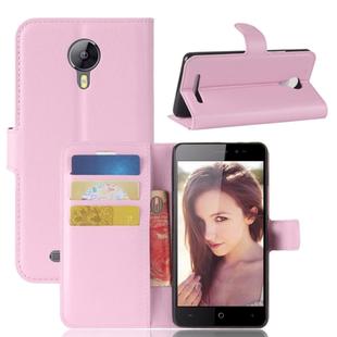 For LEAGOO Z5 lite (MPH0366) Litchi Texture Horizontal Flip Leather Case with Holder & Card Slots & Wallet(Pink)