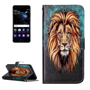 For Huawei  P10 Gloss Oil Embossed Lion Pattern Horizontal Flip Leather Case with Holder & Card Slots & Wallet & Photo Frame