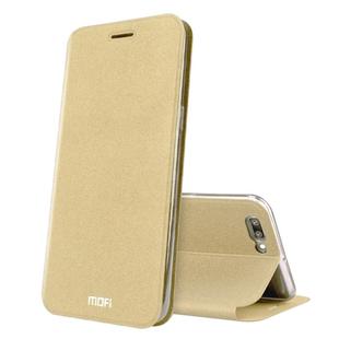 MOFI for OPPO R11 Frosted Texture Horizontal Flip Leather Case with Holder(Gold)