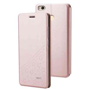 MOFI for  Xiaomi Max 2 PU Five-pointed Star Pattern Horizontal Flip Leather Case with Holder(Rose Gold)