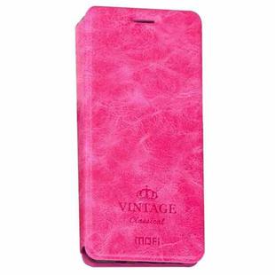 MOFI for  VINTAGE Huawei P10 Plus Crazy Horse Texture Horizontal Flip Leather Case with Card Slot & Holder (Magenta)