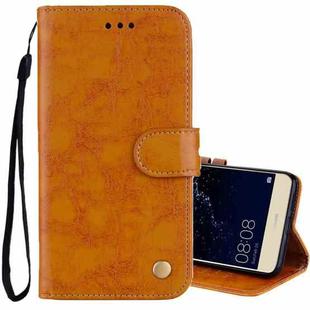 For Huawei P10 Lite Business Style Oil Wax Texture Horizontal Flip Leather Case with Holder & Card Slots & Wallet (Yellow)