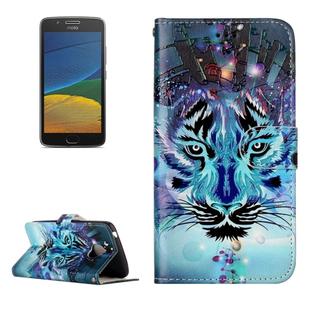 For Motorola Moto G5 Gloss Oil Embossed Wolf Pattern Horizontal Flip Leather Case with Holder & Card Slots & Wallet & Photo Frame