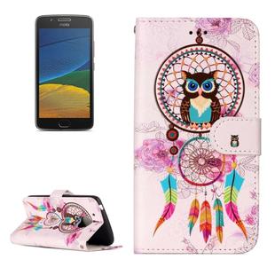 For Motorola Moto G5 Gloss Oil Embossed Bells Owl Pattern Horizontal Flip Leather Case with Holder & Card Slots & Wallet & Photo Frame