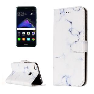 For Huawei  P8 Lite (2017) White Marble Pattern Horizontal Flip Leather Protective Case with Holder & Card Slots & Wallet