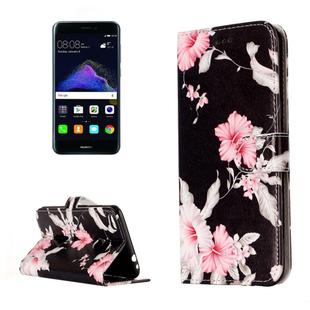 For Huawei  P8 Lite (2017) Azalea Flower Pattern Horizontal Flip Leather Protective Case with Holder & Card Slots & Wallet