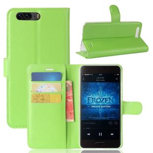 For Blackview P6 Litchi Texture Horizontal Flip Leather Case with Holder & Card Slots & Wallet(Green)