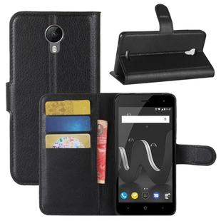 For Wiko Jerry 2 Litchi Texture Horizontal Flip Leather Case with Holder & Card Slots & Wallet(Black)