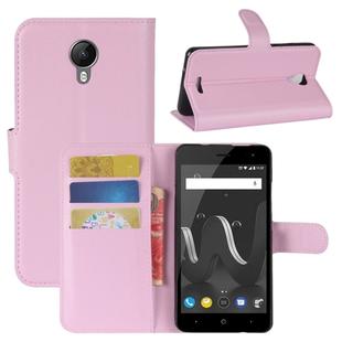 For Wiko Jerry 2 Litchi Texture Horizontal Flip Leather Case with Holder & Card Slots & Wallet (Pink)