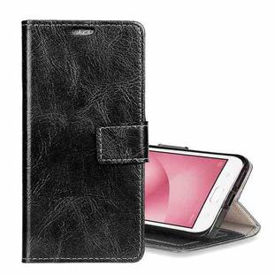 For Asus  ZenFone 4 Max ZC520KL Retro Crazy Horse Texture Horizontal Flip Leather Case with Holder & Card Slots & Wallet & Photo Frame(Black)