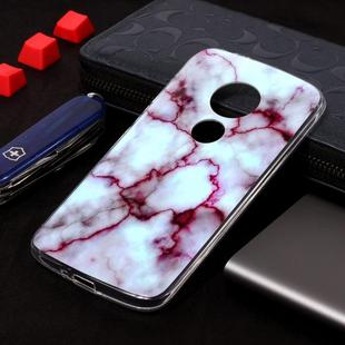 Marble Pattern Soft TPU Case For Motorola Moto E5 Play (US Version)(Red)