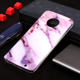 Marble Pattern Soft TPU Case For Motorola Moto G6 Plus (2018)(Purple)