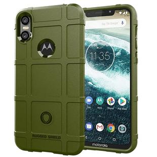 Full Coverage Shockproof TPU Case for Motorola Moto One(Green)