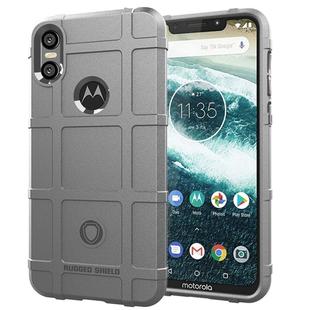 Full Coverage Shockproof TPU Case for Motorola Moto One(Grey)