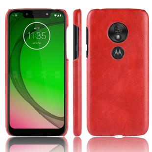 Shockproof Litchi Texture PC + PU Case for Motorola Moto G7 Play (Red)