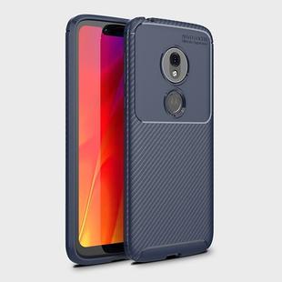 Beetle Series Carbon Fiber Texture Shockproof TPU Case for Motorola Moto G7 Play (US Version) (Blue)