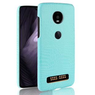 Shockproof Crocodile Texture PC + PU Case for Motorola Moto Z4 Play (Green)