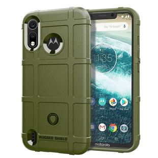Shockproof Protector Cover Full Coverage Silicone Case for Motorola Moto P40 Play (Army Green)