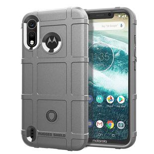 Shockproof Protector Cover Full Coverage Silicone Case for Motorola Moto P40 Play (Grey)