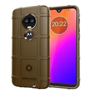 Full Coverage Shockproof TPU Case for Motorola Moto G7 (Brown)