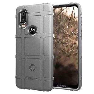 Full Coverage Shockproof TPU Case for Motorola P40 / Moto One Vision(Grey)