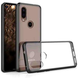 Scratchproof TPU + Acrylic Protective Case for MOTO P40 / MOTO One Vision(Black)