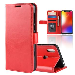 R64 Texture Single Fold Horizontal Flip Leather Case for Motorola One (P30 Play), with Holder & Card Slots & Wallet(Red)