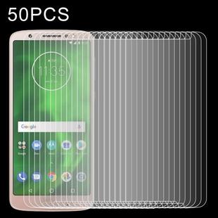 50 PCS 0.26mm 9H 2.5D Tempered Glass Film for Motorola Moto G6