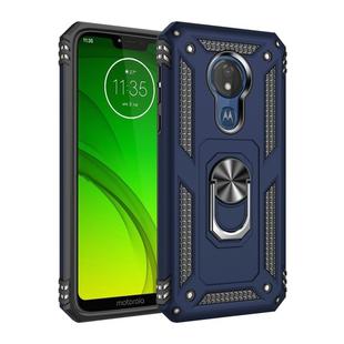 Armor Shockproof TPU + PC Protective Case for Motorola Moto G7 Power, with 360 Degree Rotation Holder (Blue)