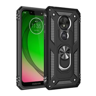 Armor Shockproof TPU + PC Protective Case for Motorola Moto G7 Play, with 360 Degree Rotation Holder (Black)