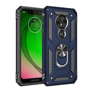 Armor Shockproof TPU + PC Protective Case for Motorola Moto G7 Play, with 360 Degree Rotation Holder (Blue)