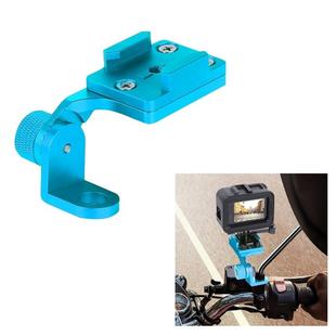 RUIGPRO Motorcycle Handlebar Alloy Phone Bracket for GoPro HERO9 Black / HERO8 Black /7 /6 /5, Insta360 One R, DJI Osmo Action, Xiaoyi Sport Cameras(Cyan)