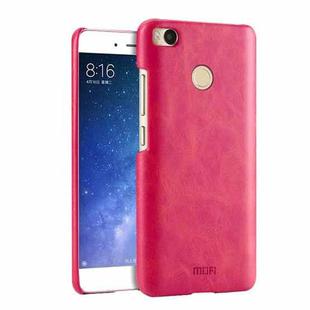 MOFI for  Xiaomi Max 2 Crazy Horse Texture Leather Surface PC Protective Case Back Cover(Magenta)