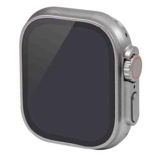 For Apple Watch Ultra 49mm Black Screen Non-Working Fake Dummy Display Model, For Photographing Watch-strap, No Watchband (Silver)