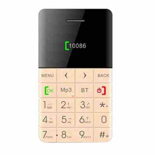 AEKU Qmart Q5 Card Mobile Phone, Network: 2G, 5.5mm Ultra Thin Pocket Mini Slim Card Phone, 0.96 inch, QWERTY Keyboard, BT, Pedometer, Remote Notifier, MP3 Music, Remote Capture(Gold)