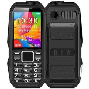 HAIYU H1 Triple Proofing Elder Phone, Waterproof Shockproof Dustproof, 1200mAh Battery, 1.8 inch, 21 Keys, LED Flashlight, FM, Dual SIM(Black)