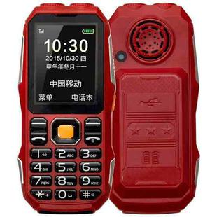W2023 Triple Proofing Elder Phone, Shockproof Dustproof, 2400mAh Battery, 2.4 inch, MTK67261D, 21 Keys, LED Flashlight, FM, Dual SIM(Red)