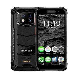 SOYES S10 Max Rugged Phone, 6GB+128GB, IP68 Waterproof Dustproof Shockproof, Face ID & Fingerprint Identification, 3.5 inch Android 10.0 MTK6762 Octa Core up to 2.0GHz, Dual SIM, PTT Walkie Talkie, OTG, NFC, Network: 4G(Black)