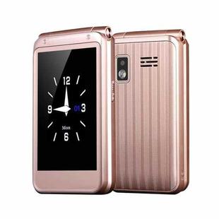 M9 Dual-screen Flip Elder Phone, 2.8 inch + 1.77 inch, 32MB+32MB, Support FM, SOS, GSM, Family Number, Big Keys, Dual SIM (Pink)
