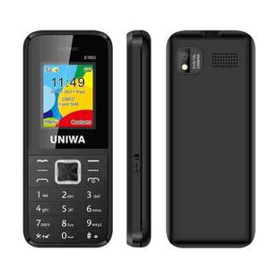UNIWA E1802 Mobile Phone, 1.77 inch, 1800mAh Battery, SC6531DA, 21 Keys, Support Bluetooth, FM, MP3, MP4, GSM, Dual SIM(Black)