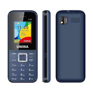 UNIWA E1802 Mobile Phone, 1.77 inch, 1800mAh Battery, SC6531DA, 21 Keys, Support Bluetooth, FM, MP3, MP4, GSM, Dual SIM(Blue)