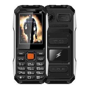 A6 Triple Proofing Elder Phone, Waterproof Shockproof Dustproof, 6800mAh Battery, 2.4 inch, 21 Keys, Bluetooth, LED Flashlight, FM, SOS, Dual SIM, Network: 2G(Black)