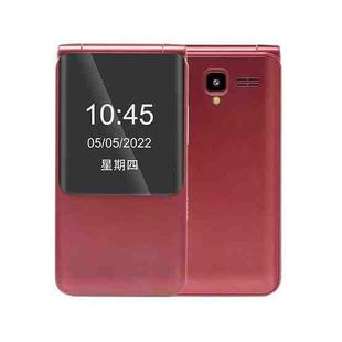 V16D 4G Dual-screen Flip Phone, 2GB + 16GB, 2.8 inch + 1.77 inch, Android 7.0 SC9832A, Support GPS, WiFi, BT, Network: 4G, Big Keys, SOS, Dual SIM (Red)
