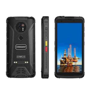 CONQUEST F5 Rugged Phone, Night Vision Camera, 6GB+128GB, IP68 Waterproof Dustproof Shockproof, Dual Back Cameras, Face ID & Fingerprint Identification, 5.5 inch Android 12 MTK6765V/C Helio P35 Octa Core up to 2.3GHz, Network: 4G, NFC(Black)