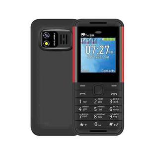 SERVO BM5310 Mini Mobile Phone, Russian Key, 1.33 inch, MTK6261D, 21 Keys, Support Bluetooth, FM, Magic Sound, Auto Call Record, GSM, Triple SIM (Black Red)