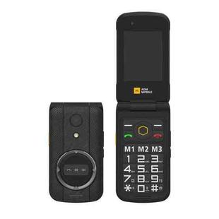 [HK Warehouse] AGM M8 Flip Rugged Phone, EU Version, IP68 / IP69K / MIL-STD-810H Waterproof Dustproof Shockproof, 1500mAh Battery, 2.8 inch, Network: 4G, SOS, BT, FM, Torch (Black)