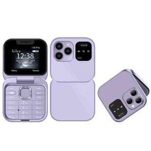 SERVO i16 Pro Mini Flip Phone, 1.77 inch, MTK6261D, 23 Keys, Support Bluetooth, FM, Magic Sound, Quick Dial, GSM, Dual SIM (Purple)