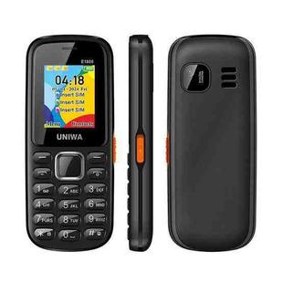 UNIWA E1808 Elder Keypad Phone, 1.77 inch SC6531E, LED Flashlight, 21 Keys, Network: 2G, Triple SIM, EU Plug (Black)